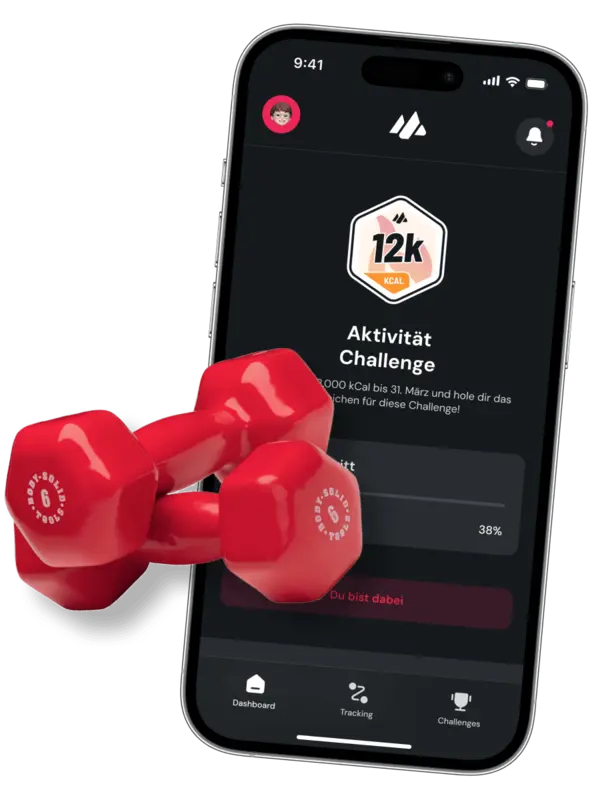 Moveathlon App: Aktive Kalorien-Challenge mit Abzeichen und Fortschritt