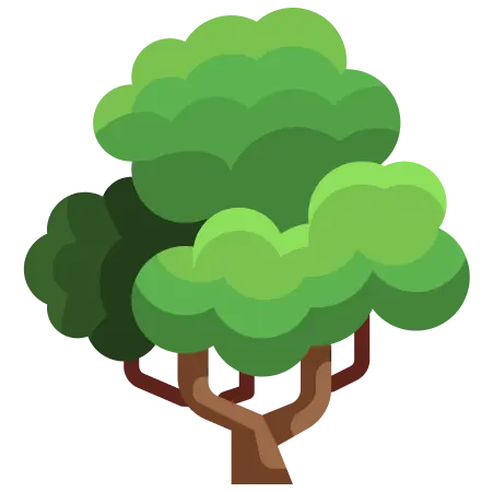 Illustrierter Baum als Symbol für die Prämie Bäume pflanzen
